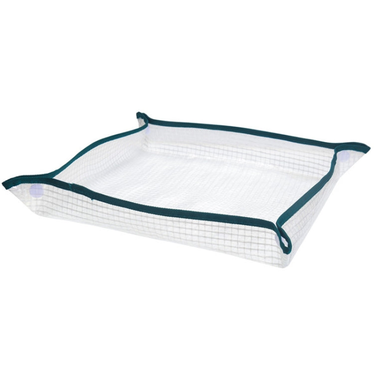 Home Gardening Planting Transparent Waterproof Mesh Operation Floor Mat(50x50cm)