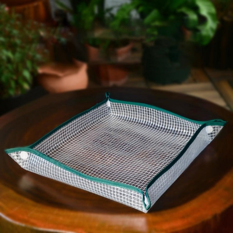 Home Gardening Planting Transparent Waterproof Mesh Operation Floor Mat(50x50cm)
