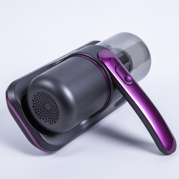 100W 8000 Pa Wireless Charging Mite Removal Instrument Vacuum Cleaner UV Sterilization Machine(Purple)