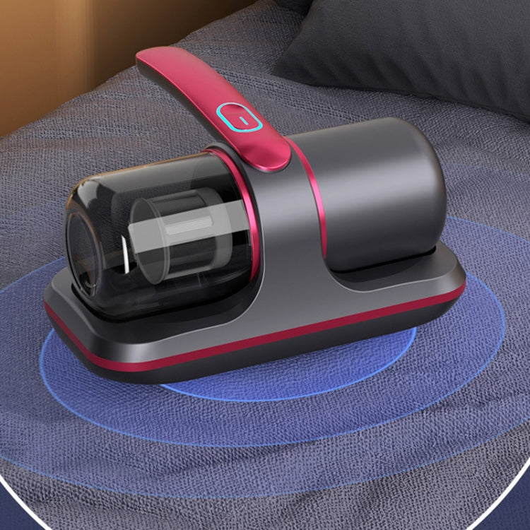 100W 8000 Pa Wireless Charging Mite Removal Instrument Vacuum Cleaner UV Sterilization Machine(Red)