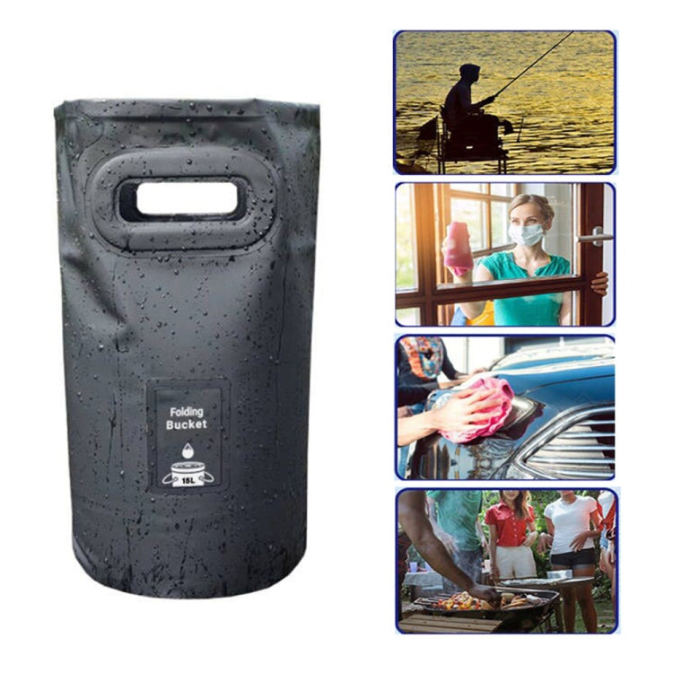 Outdoor Folding Bucket Convenient Camping Picnic Fishing Barrel, Capacity: 15L