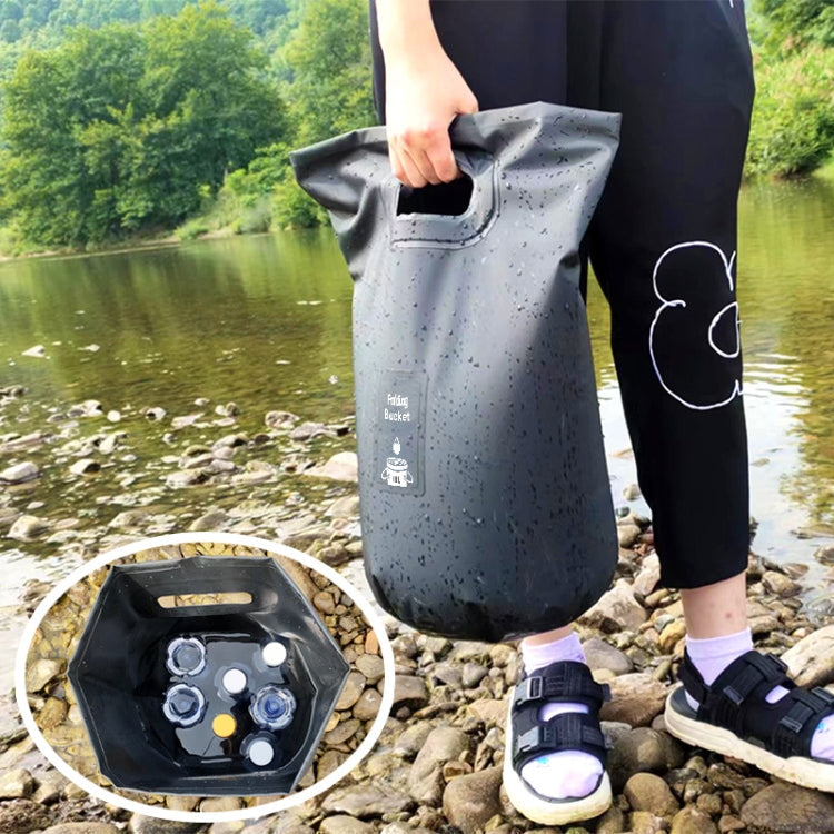 Outdoor Folding Bucket Convenient Camping Picnic Fishing Barrel, Capacity: 15L