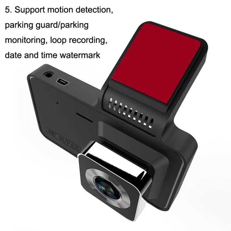 XH-V2 4 Inches Driving Recorder HD Night Vision Free Installation Dash Camera, Style: Touch Model(Single Record)
