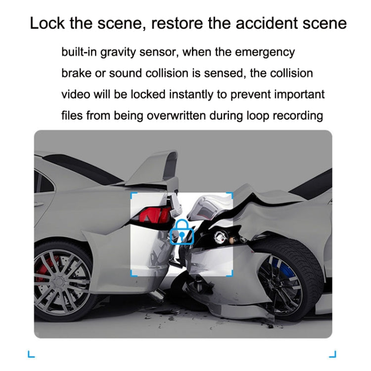 M8 Hidden Driving Recorder WiFi Phone Connecting Car Parking Monitoring 1080P HD Recorder(Without Button+USB Short Line)