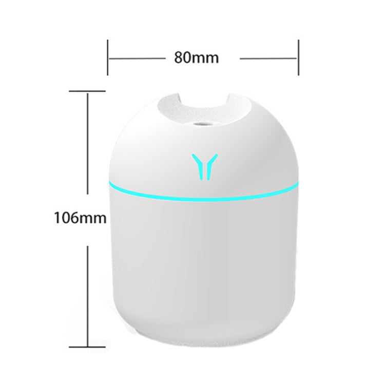 USB Mini Desktop Colorful Night Light Car Humidifier, Spec: 220ml (Y2-White)