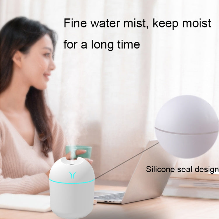 USB Mini Desktop Colorful Night Light Car Humidifier, Spec: 220ml (Y2-White)