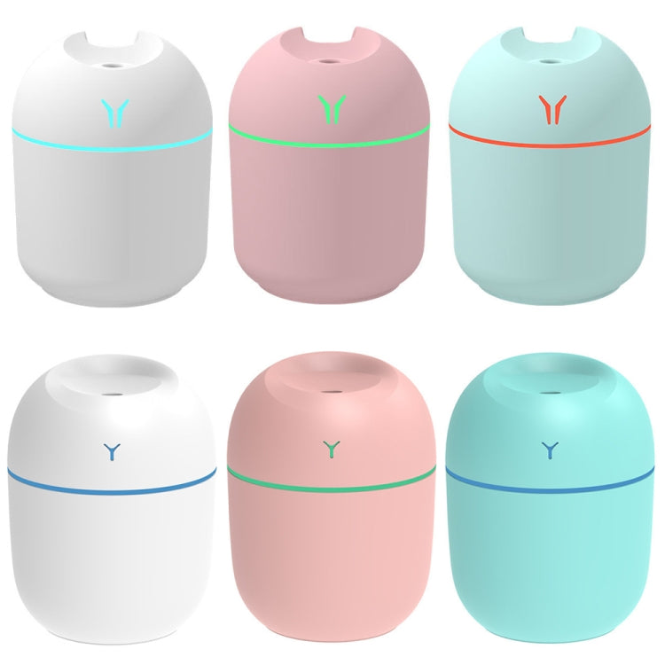 USB Mini Desktop Colorful Night Light Car Humidifier, Spec: 220ml (Y2-Pink)