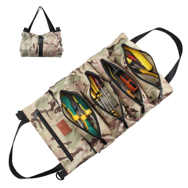 WESSLECO Oxford Cloth Electrical Hardware Hanging Tool Storage Bag(CP Camouflage)