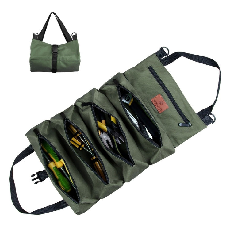 WESSLECO Oxford Cloth Electrical Hardware Hanging Tool Storage Bag(Green)