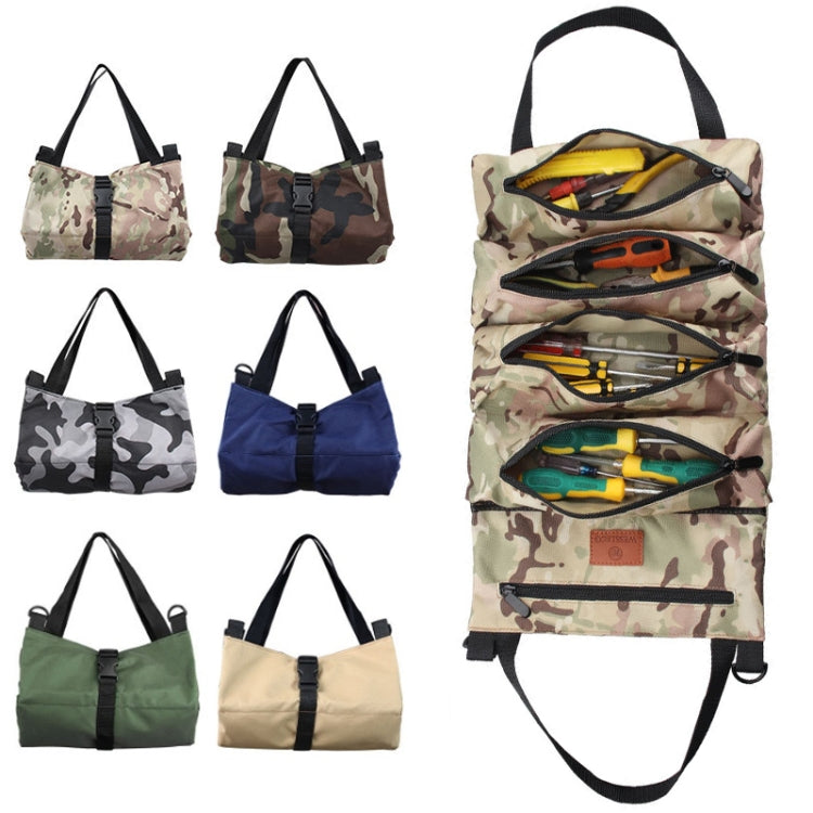 WESSLECO Oxford Cloth Electrical Hardware Hanging Tool Storage Bag(Camouflage Gray)