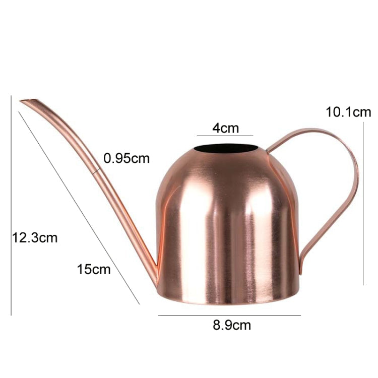 450ML Stainless Steel Long Mouth Gardening Watering Pot(Sand Gold)