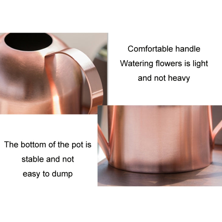 450ML Stainless Steel Long Mouth Gardening Watering Pot(Sand Gold)