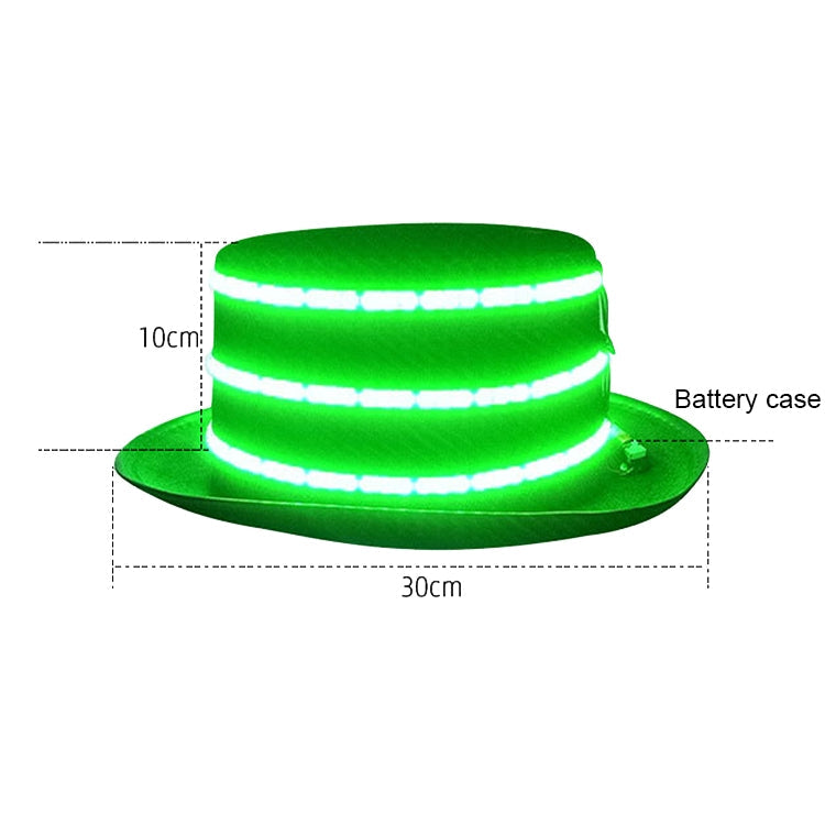 00068 LED Bar Luminous Jazz Hat Stage Magic Show Props, Color: White