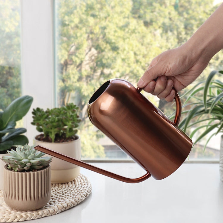 1500ML Household Gardening Stainless Steel Long Spout Heighten Watering Pot, Specification: Steel Color