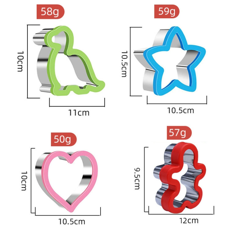 Stainless Steel Sandwiches Bread Cutting Model With Guards Fruits Vegetable Cookie Mould, Size: Large Gingerbread Man(Color Random Delivery)