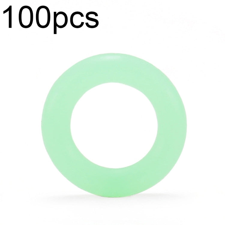 100pcs Outdoor Camping Nail Luminous Circle Multifunctional Silicone Reflective Warning Ring(Luminous)