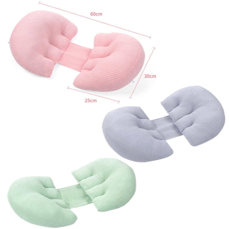 Pregnant Waist Support Cotton Pillow Side Sleepers Cushion Removable and Washable Abdomen Pillow(Green)
