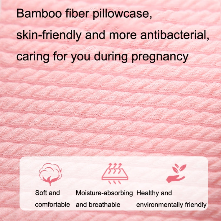 Pregnant Waist Support Cotton Pillow Side Sleepers Cushion Removable and Washable Abdomen Pillow(Pink)