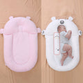 Newborn Baby Anti-startle Landing Wake-up Sleeping Cushions Spitting Milk Slope Pad(Bean Velvet Pink)