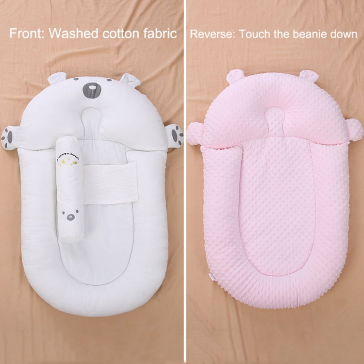 Newborn Baby Anti-startle Landing Wake-up Sleeping Cushions Spitting Milk Slope Pad(Bean Velvet Pink)
