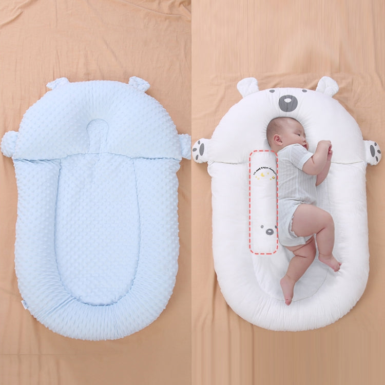 Newborn Baby Anti-startle Landing Wake-up Sleeping Cushions Spitting Milk Slope Pad(Bean Velvet Blue)
