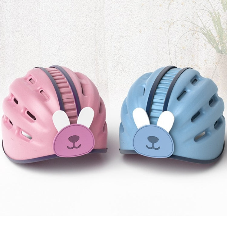 Soft Baby Helmet Safety Hat Toddler Anti-collision Protective Hat for Baby Walking(Blue Rabbit)