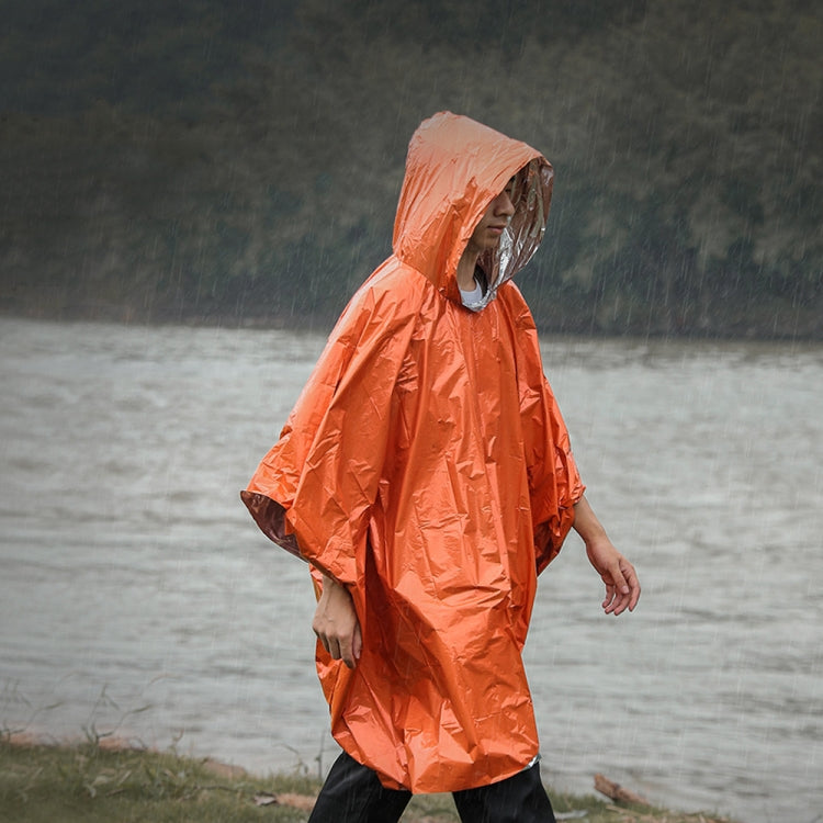 Outdoor Cycling Thickened Reflective Windproof Multifunctional Raincoat(Orange)