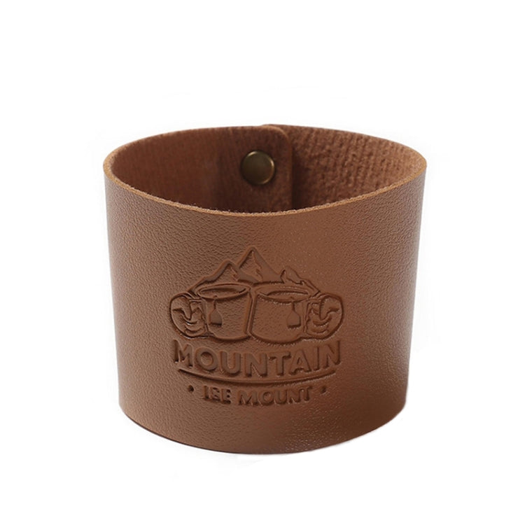 Outdoor Stainless Steel Cup Anti-scald Sleeve High Temperature Heat Insulation Sleeve(Brown)