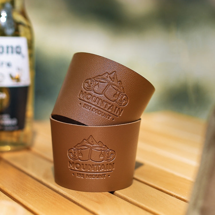 Outdoor Stainless Steel Cup Anti-scald Sleeve High Temperature Heat Insulation Sleeve(Brown)