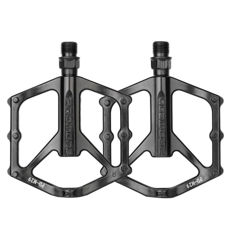 PROMEND PD-M29 1pair DU Bearings Pedal Aluminum Mountain Car Peilin Riding Foot Pedal(Black)