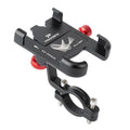 PROMEND SJJ-297 Aluminum Alloy Rotation Adjustable Bicycle Mobile Phone Bracket(Black)