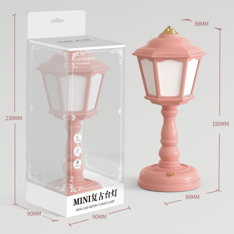 GIVELONG Retro Table Lamp USB Charging Small Night Light, Style: 320-3 Blue