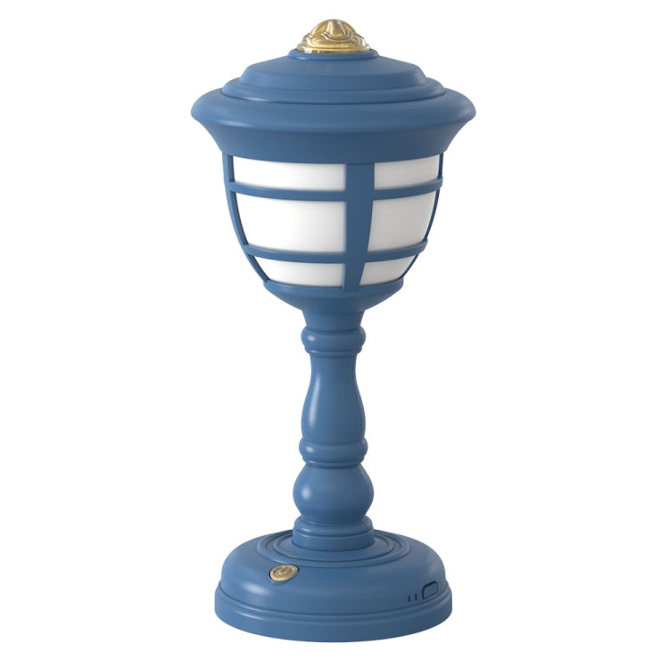 GIVELONG Retro Table Lamp USB Charging Small Night Light, Style: 322-3 Blue