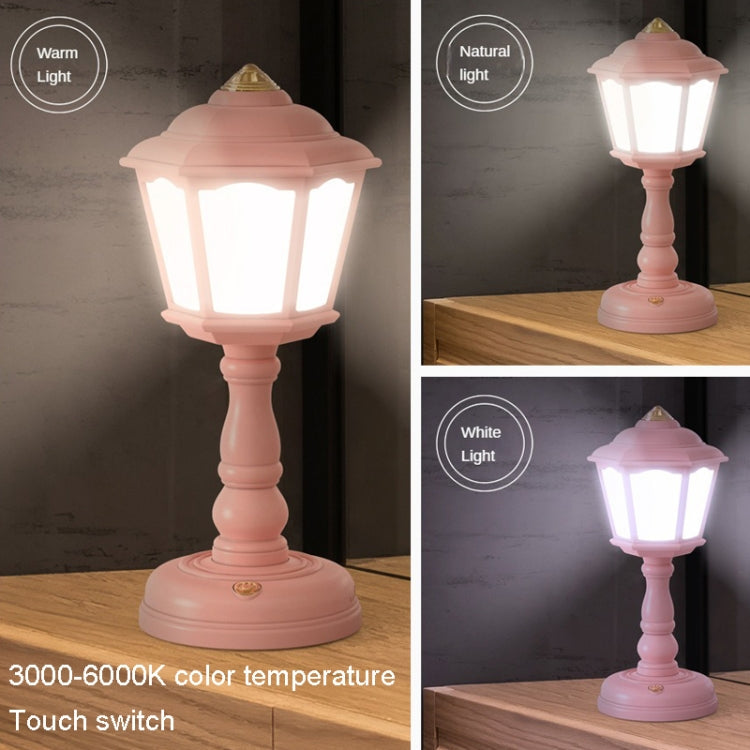 GIVELONG Retro Table Lamp USB Charging Small Night Light, Style: 322-3 Blue