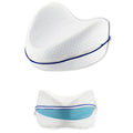 Body Memory Cotton Leg Pillow Sleeping Orthopedic Sciatica Back Hip Joint for Pain Relief(Blue Inner)