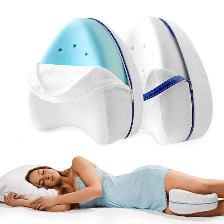 Body Memory Cotton Leg Pillow Sleeping Orthopedic Sciatica Back Hip Joint for Pain Relief(White Inner)