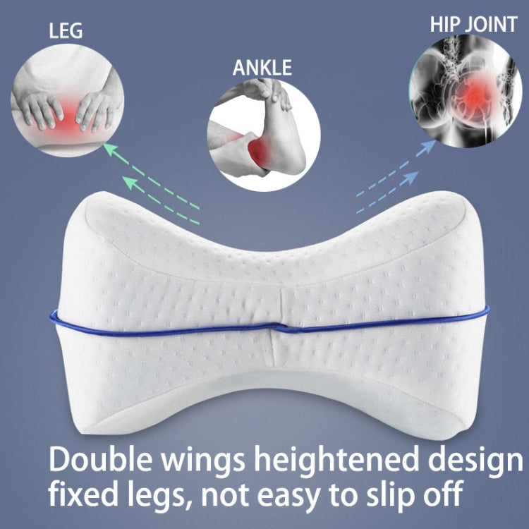 Body Memory Cotton Leg Pillow Sleeping Orthopedic Sciatica Back Hip Joint for Pain Relief(Blue Inner)