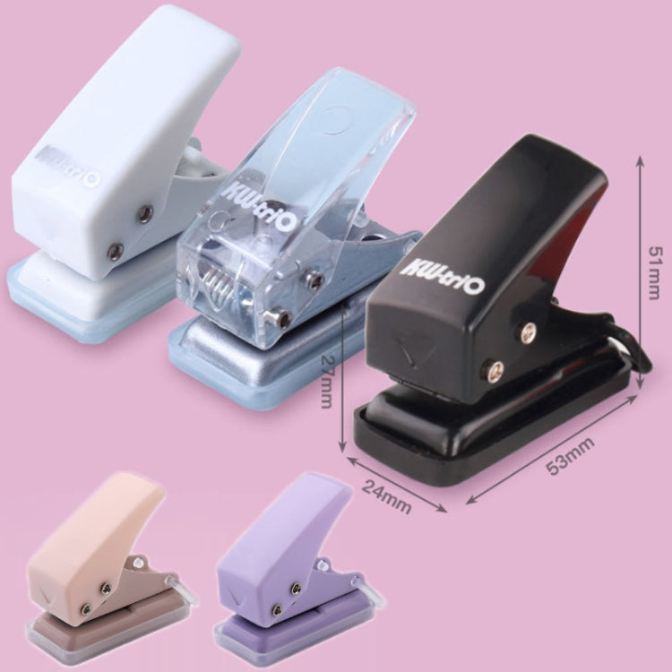 kw-trio 92A0 10 Pages Single Hole Mini Loose Leaf Puncher(Pink)