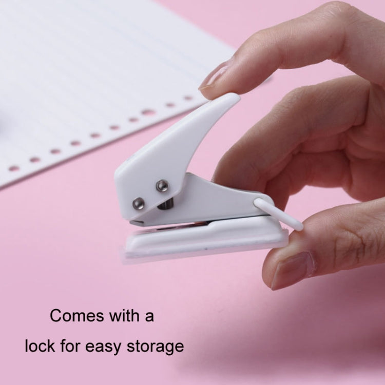 kw-trio 92A0 10 Pages Single Hole Mini Loose Leaf Puncher(White)