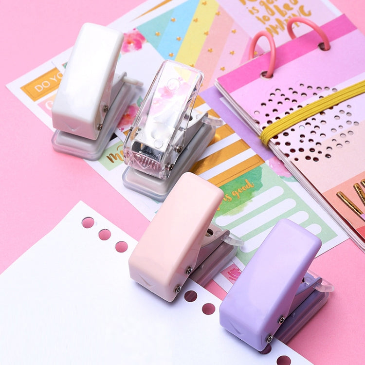 kw-trio 92A0 10 Pages Single Hole Mini Loose Leaf Puncher(Pink)