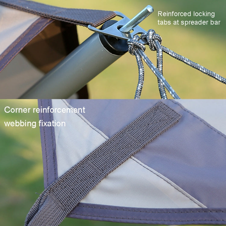 Outdoor Camping Tent, Style: Vinyl Sunscreen Hexagon 4x3m Sky Blue