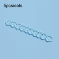 5sets Loose Leaf Single Ring Lock Stationery Key Ring Macaron Bag Packing(HYH-15 Light Blue)