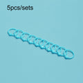 5sets Loose Leaf Single Ring Lock Stationery Key Ring Macaron Bag Packing(HYH-15 Light Green)