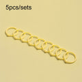 5sets Loose Leaf Single Ring Lock Stationery Key Ring Macaron Bag Packing(HYH-24 Yellow)