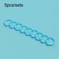 5sets Loose Leaf Single Ring Lock Stationery Key Ring Macaron Bag Packing(HYH-24 Light Green)