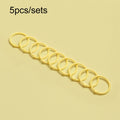 5sets Loose Leaf Single Ring Lock Stationery Key Ring Macaron Bag Packing(HYH-30 Yellow)