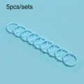 5sets Loose Leaf Single Ring Lock Stationery Key Ring Macaron Bag Packing(HYH-30 Light Green)