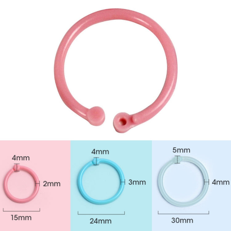 5sets Loose Leaf Single Ring Lock Stationery Key Ring Macaron Bag Packing(HYH-15 Light Green)