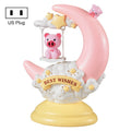 GOELONG Cartoon Moon Table Lamp Children Room Animal Night Light, Plug: US Plug(Pink Pig)