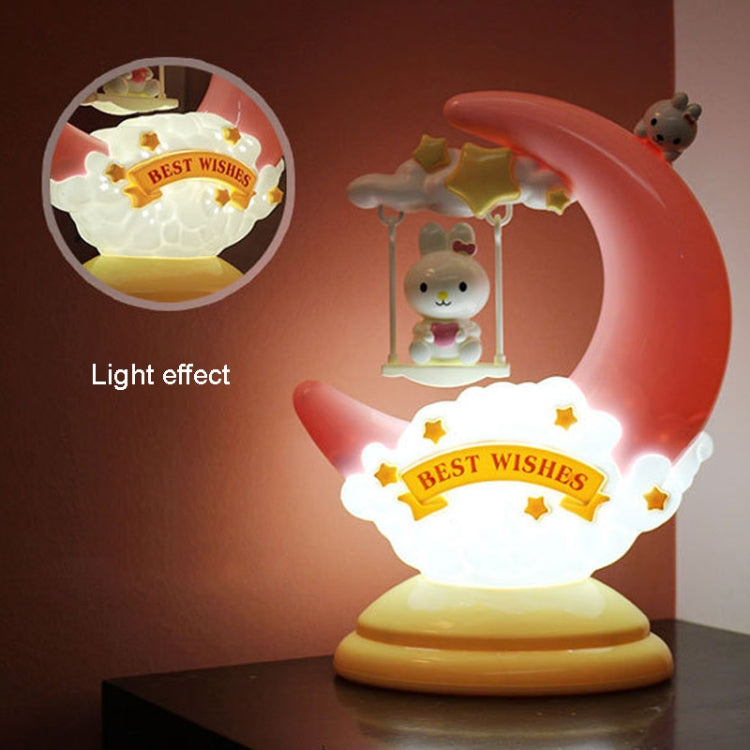 GOELONG Cartoon Moon Table Lamp Children Room Animal Night Light, Plug: EU Plug(Panda)